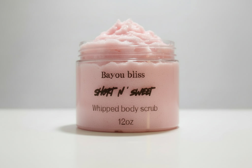short n' sweet whipped body scrub